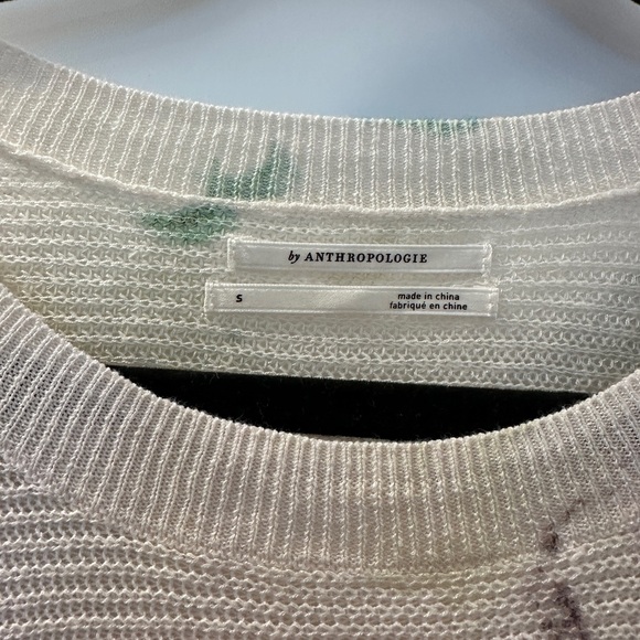 Anthropologie Printed-Linen Pullover Sweater - Picture 3 of 4